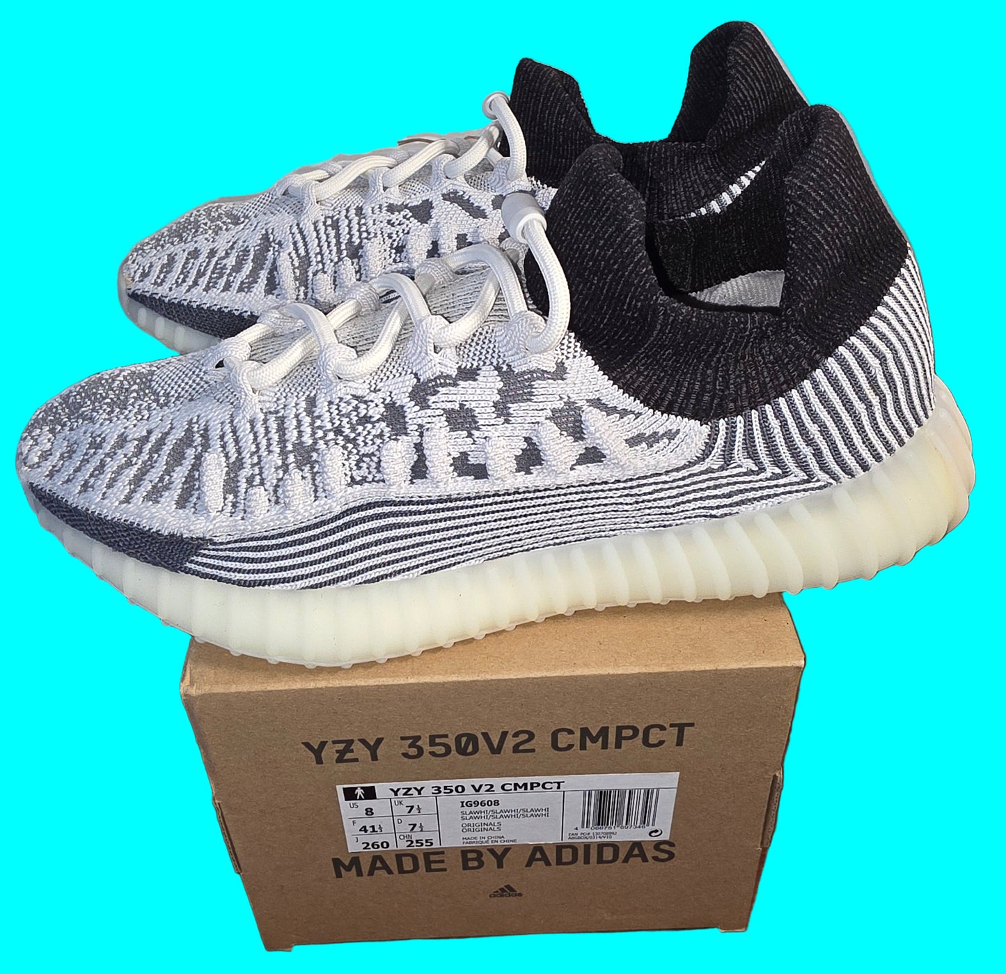 Yeezy 350 V2 Compact Slate Panda new with Box