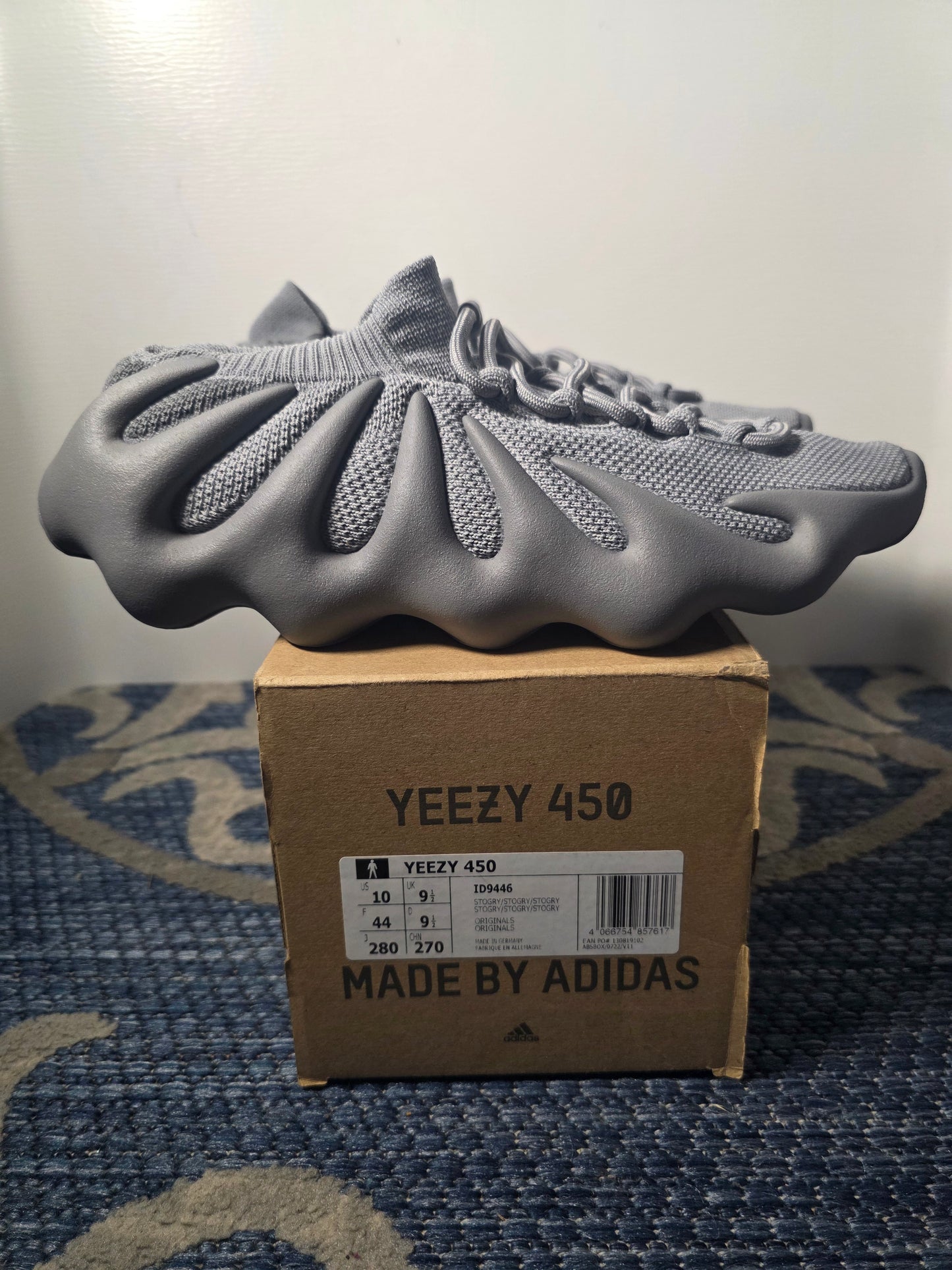 Yeezy 450 (ID9446) Storm Grey New with Box