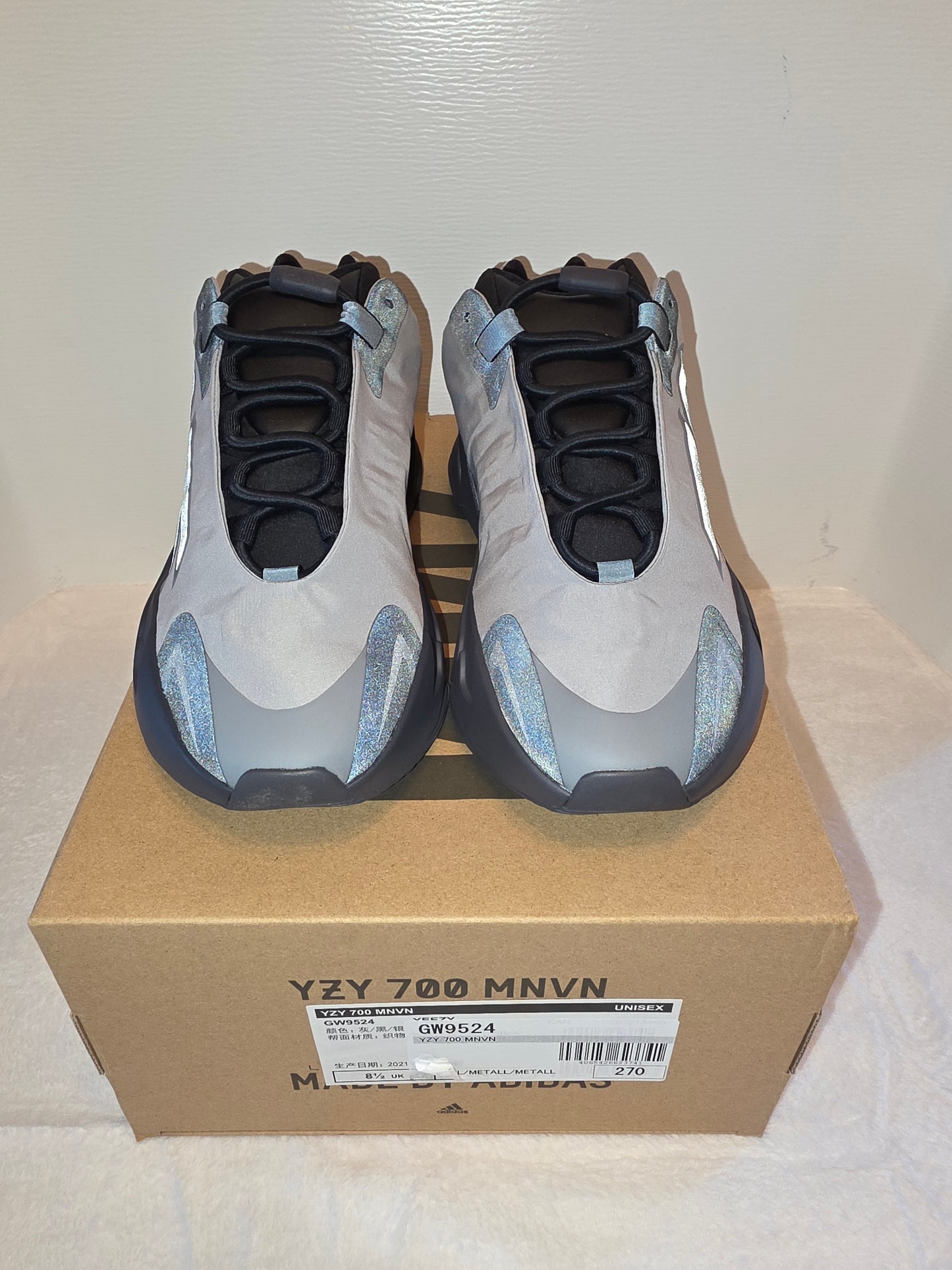 Yeezy 700 MNVN Colorway Metal (GW9524) Unisex New in Box, Slip On