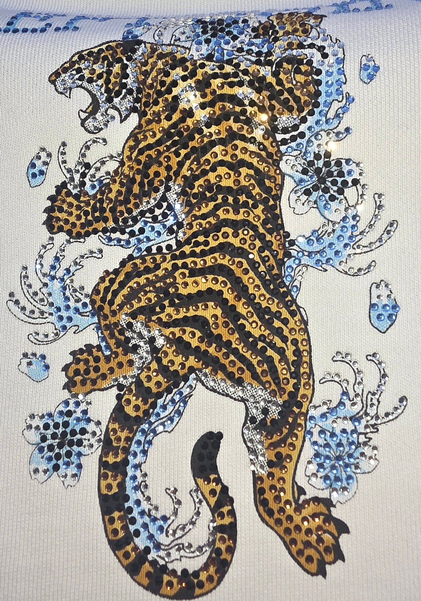 Left Pont Sweatshirt Double Tiger - Rhinestone