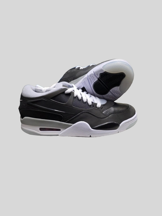 Air Jordan 4 RM PRM Black, Fire Red, Wolf Grey and white. 10 mens