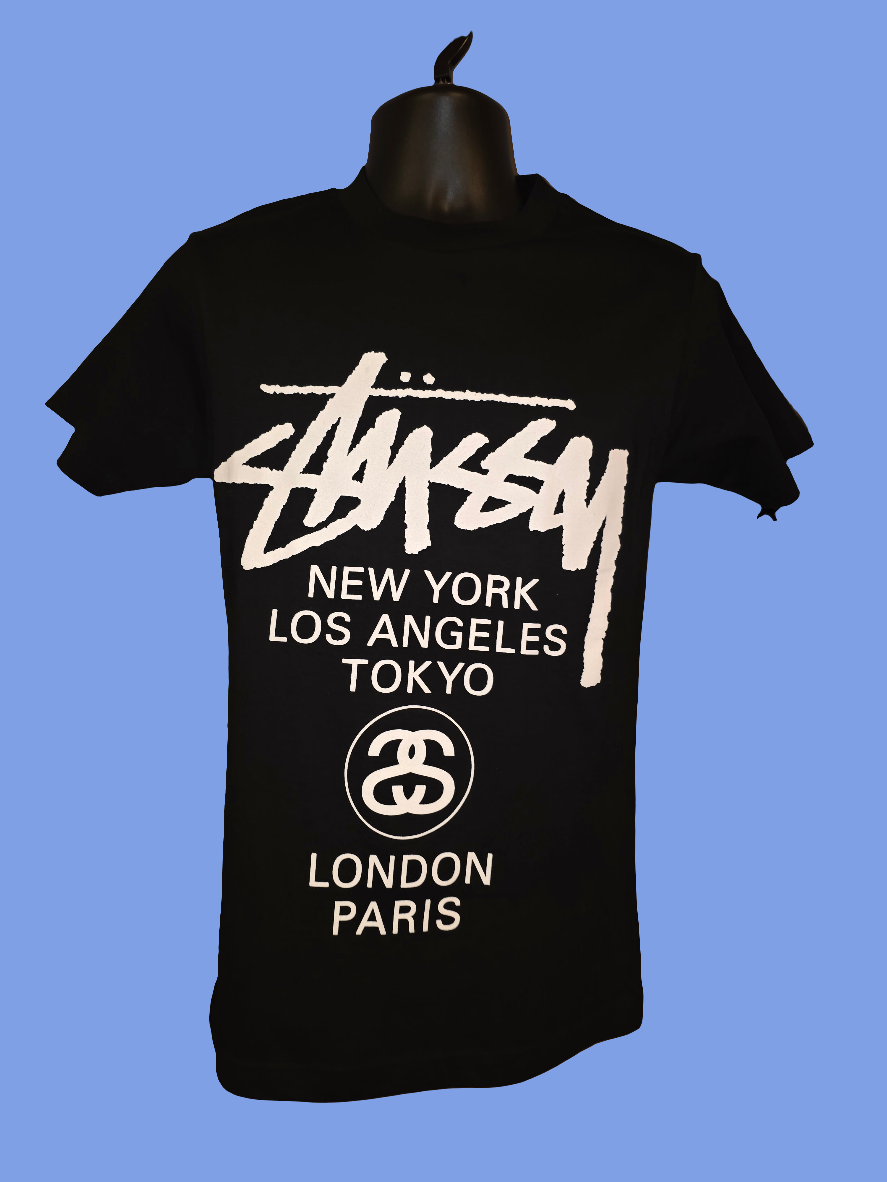 Men's Size Small                   Stussy World Wide Tee Shirt