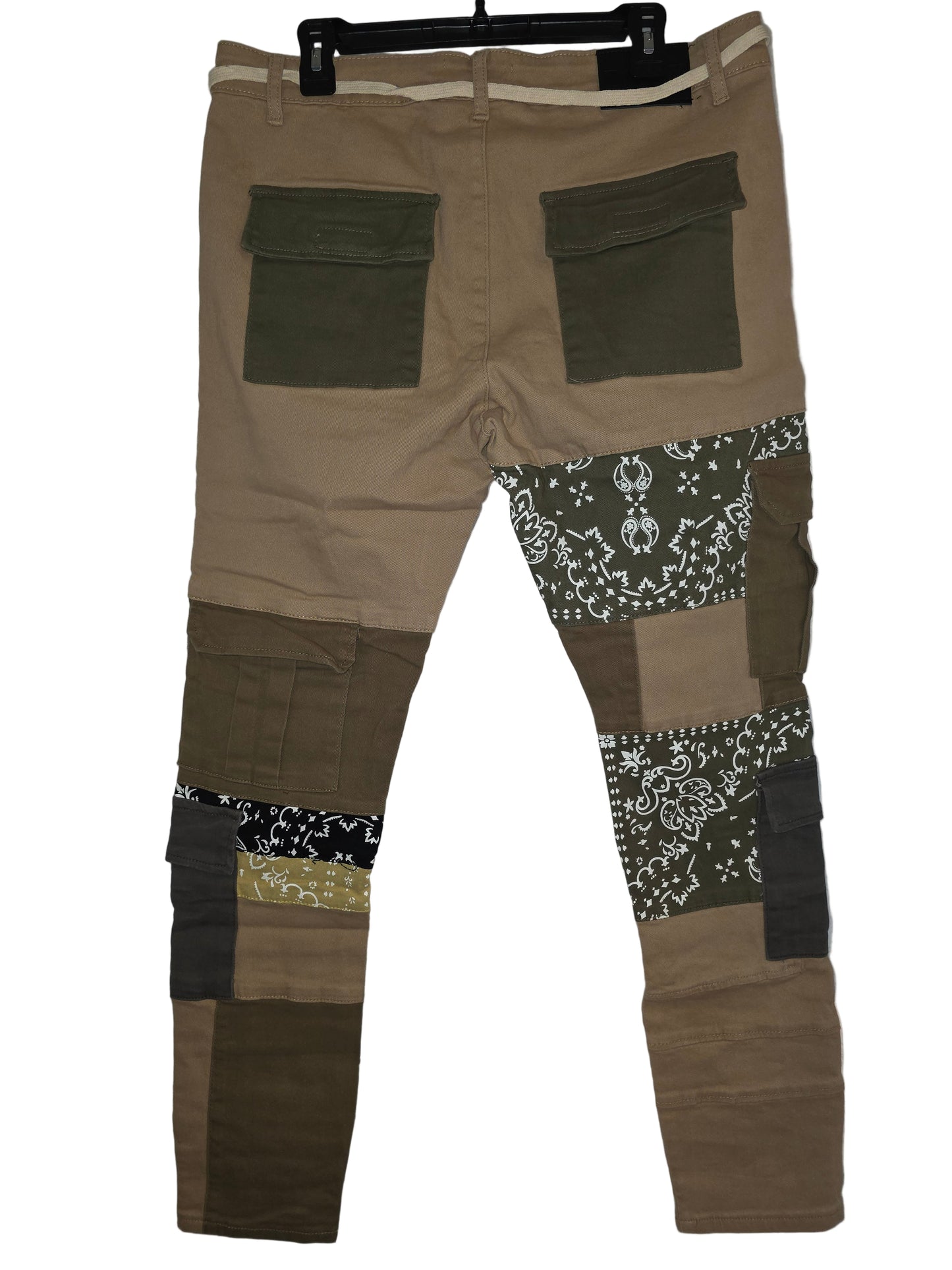 THRT Mens 38x32 Patchwork Denim Jeans Skinny fit