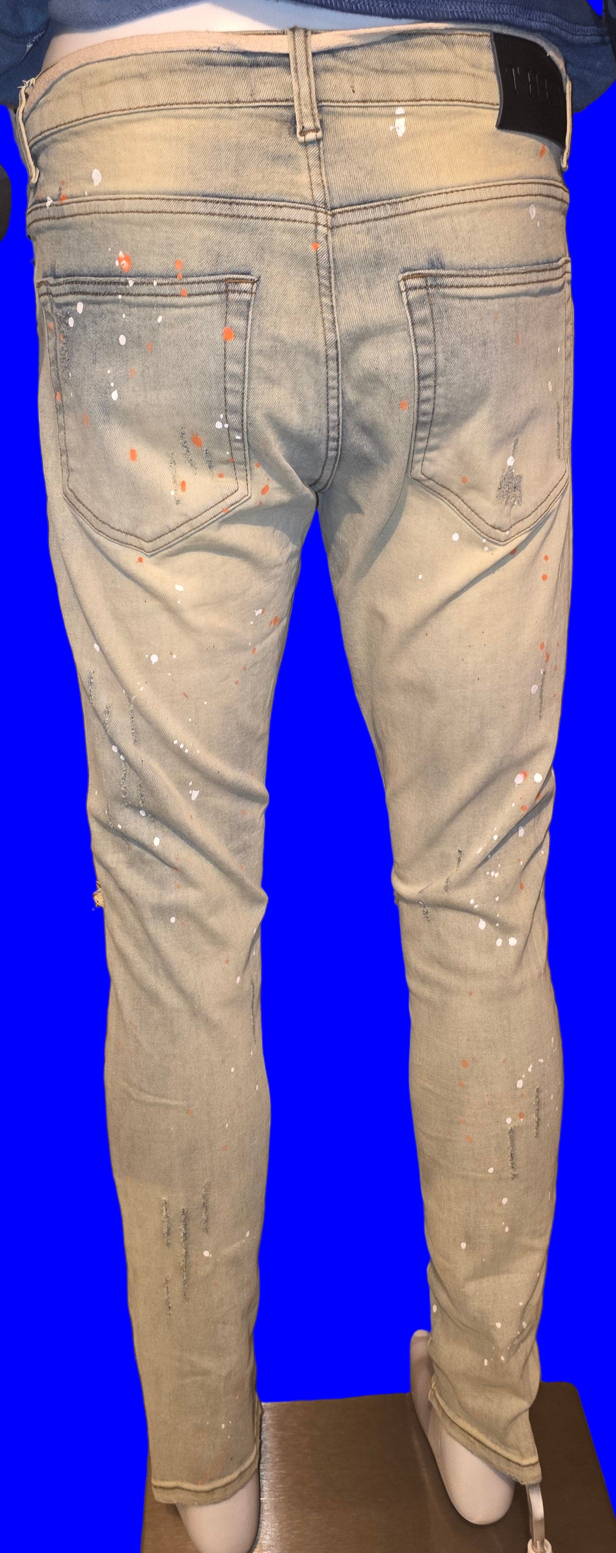 THRT Inferno Denim streetwear Art Distressed Printed Designer Men Jeans 34×32 and 32x32