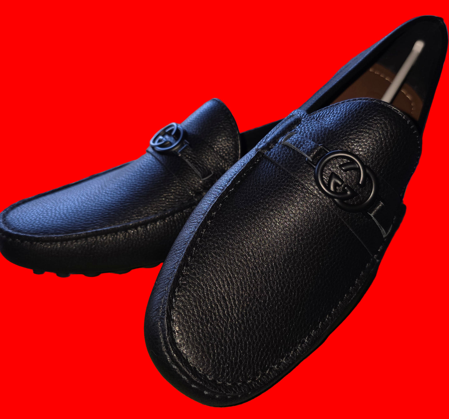 Gucci
Men's Havel Interlocking G Leather Drivers Black Size 11