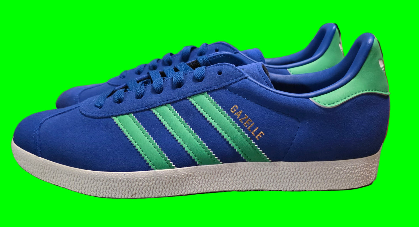 Adidas Gazelle Royal Blue Energy Green Mens Size 9.5
