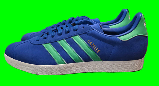 Adidas Gazelle Royal Blue Energy Green Mens Size 9.5