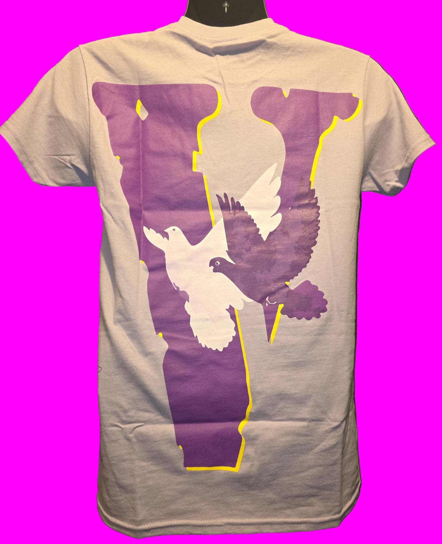Vlone X Nav Good Intentions Doves T-Shirt Men's Size Small Purple Rap Tee