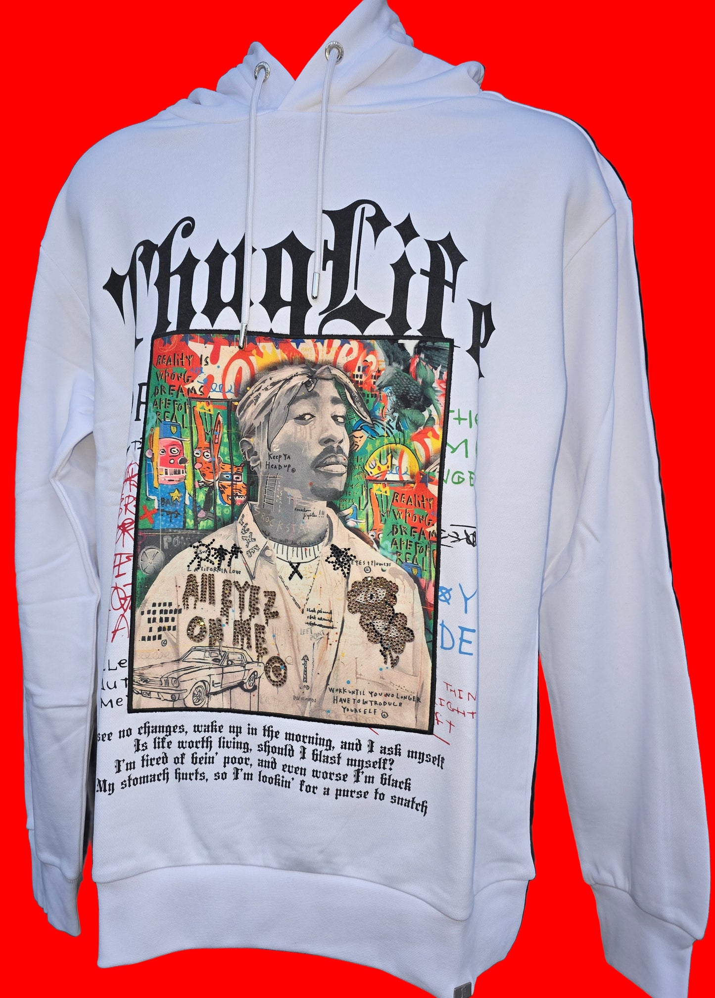 Men's Size Small                        Left POINT TUPAC HOODIE