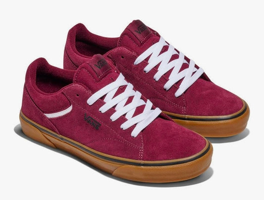 Vans Men's Seldan Shoe | Retro Tennis Inspired Sneakers for Fashion, Work & Everyday Wear, Suede Gum Port Mens Size 10