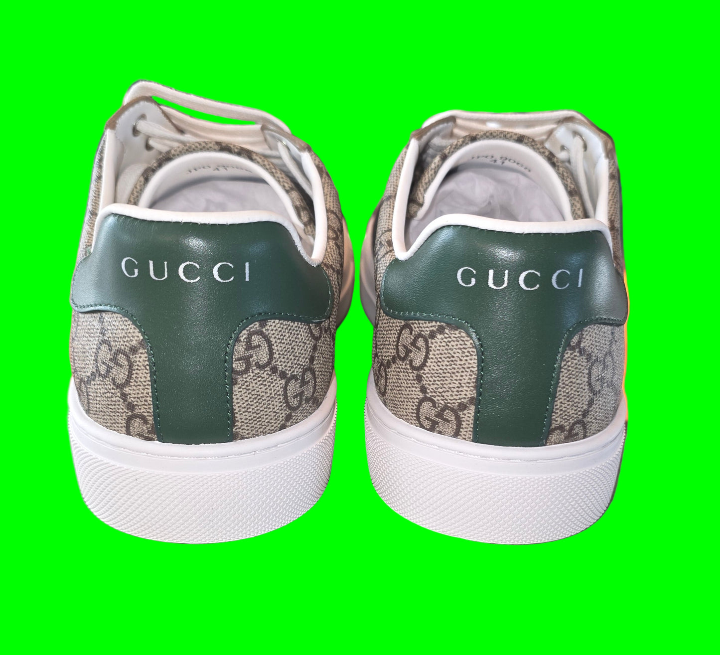 Gucci Ace Low-Top Sneakers with Web Men's Size 8, Eu 41