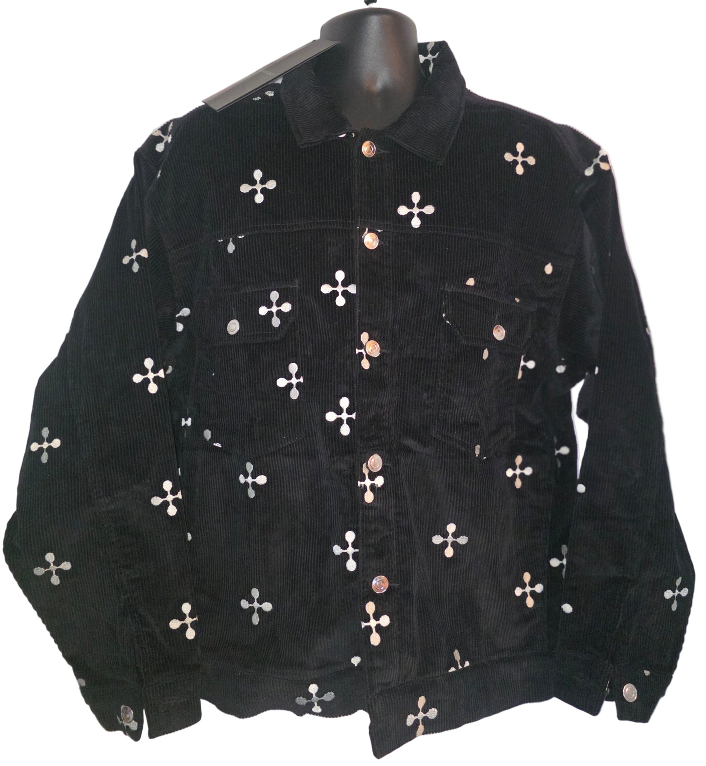 BLACK SCALE LE-NOX CORDUROY JACKET BLACK, Mens Extra Large
