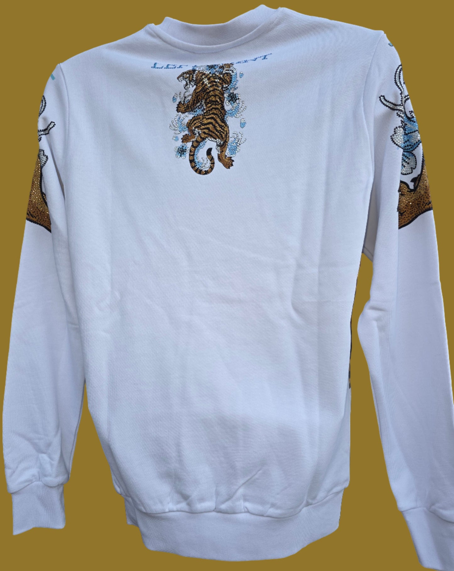 Left Pont Sweatshirt Double Tiger - Rhinestone