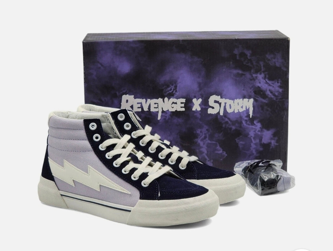 Revenge x Storm Vol. 2 Hi Top Sneakers - Fabric - Lilac NWB Men's Size 10