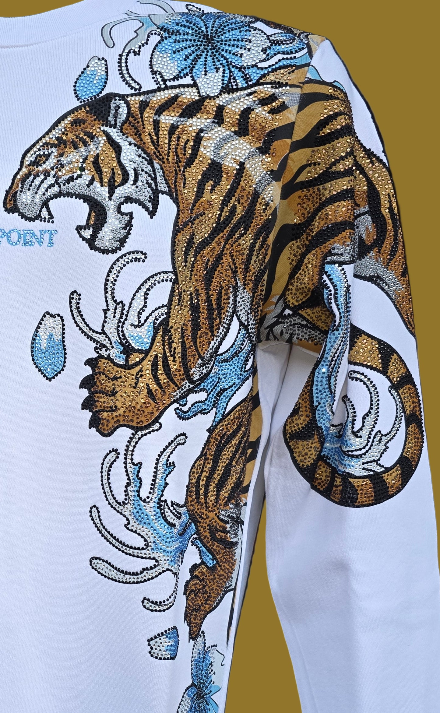 Left Pont Sweatshirt Double Tiger - Rhinestone