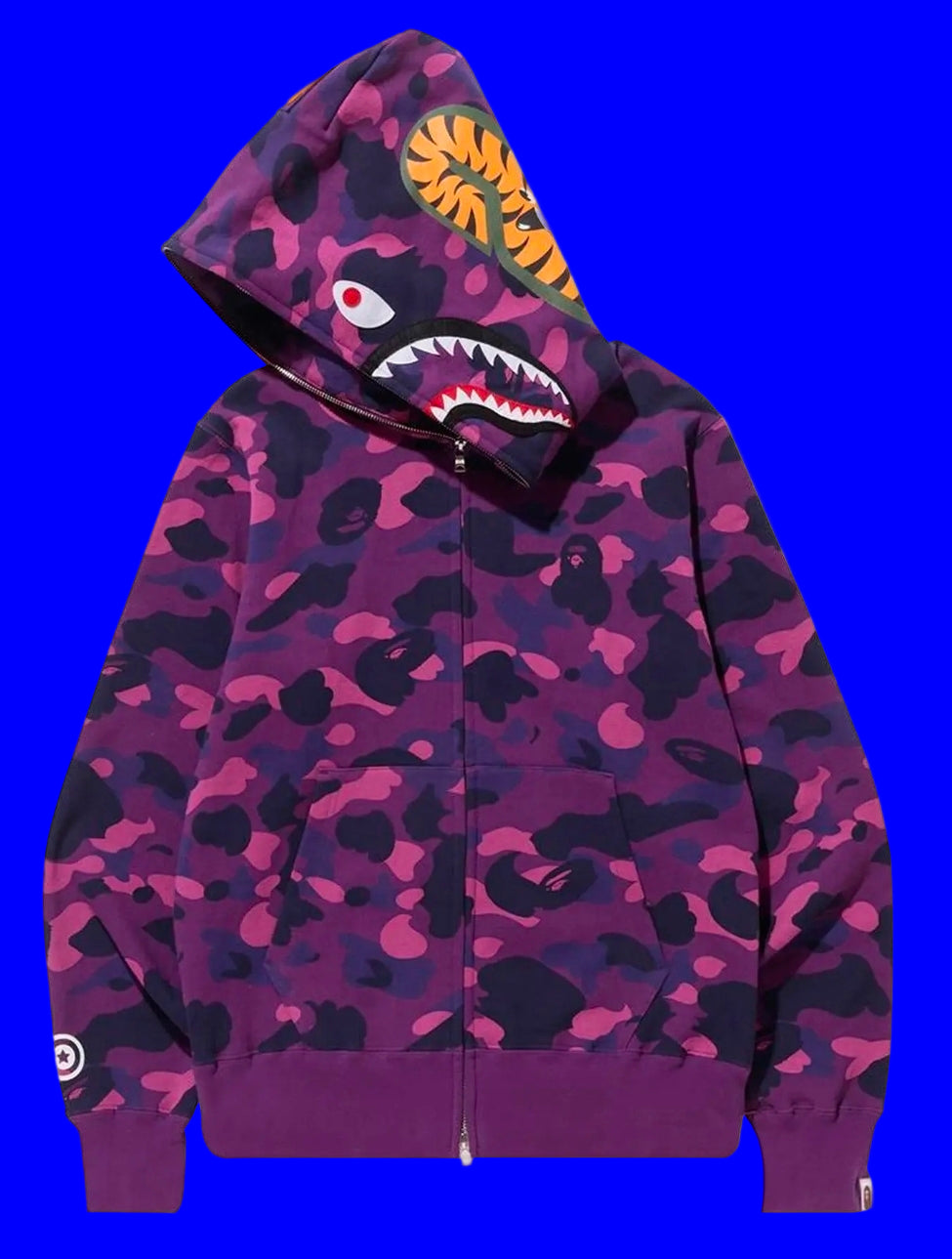 BAPE, Color Camo Shark Full Zip Hoodie (FW24) fitted Size XL and 2XL (Fits 1 size small)
