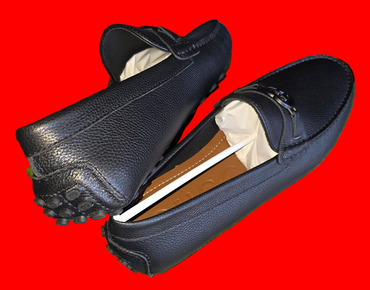 Gucci
Men's Havel Interlocking G Leather Drivers Black Size 11