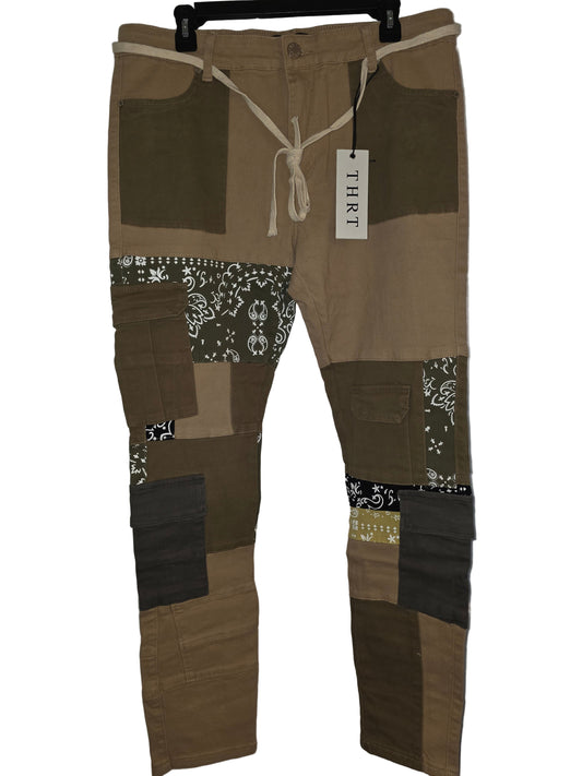 THRT Mens 38x32 Patchwork Denim Jeans Skinny fit