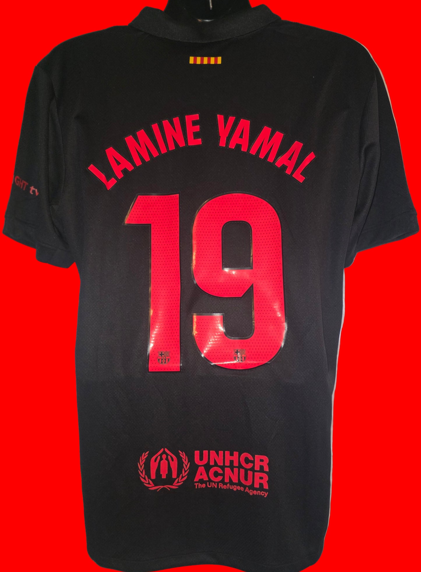 FC x Travis Scott Barcelona 2024/25 Match Away Cactus Jack Jersey. Player Lamine Yamal #19 Mens XL