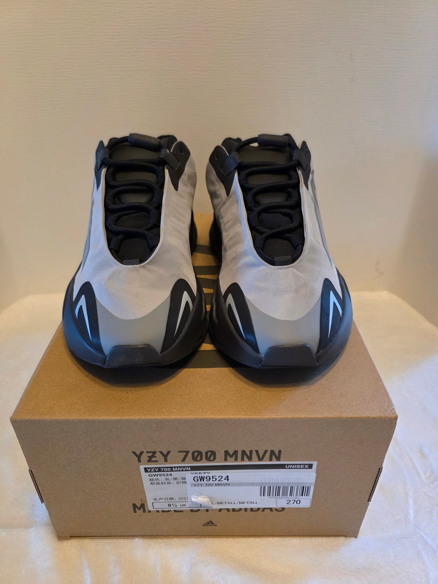 Yeezy 700 MNVN Colorway Metal (GW9524) Unisex New in Box, Slip On