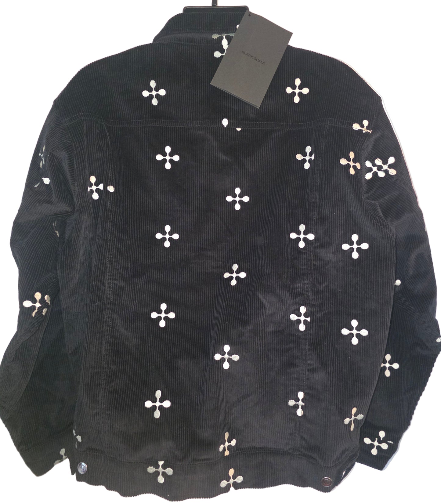 BLACK SCALE LE-NOX CORDUROY JACKET BLACK, Mens Extra Large
