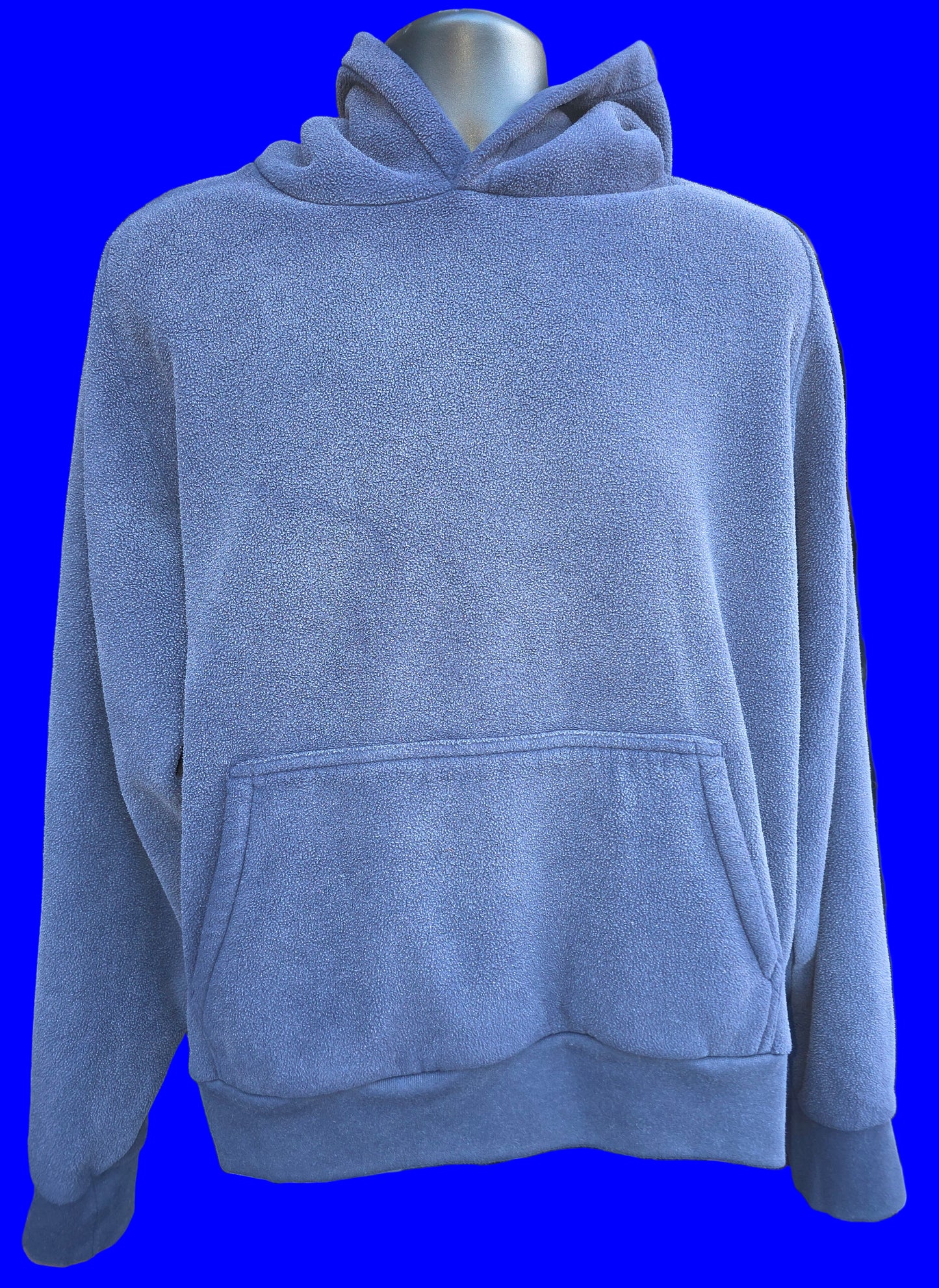 Yeezy Gap Balenciaga Men's Navy Blue Polar Fleece Hoodie size Large