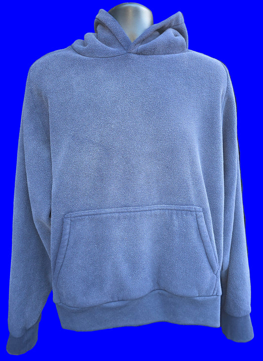 Yeezy Gap Balenciaga Men's Navy Blue Polar Fleece Hoodie size Large