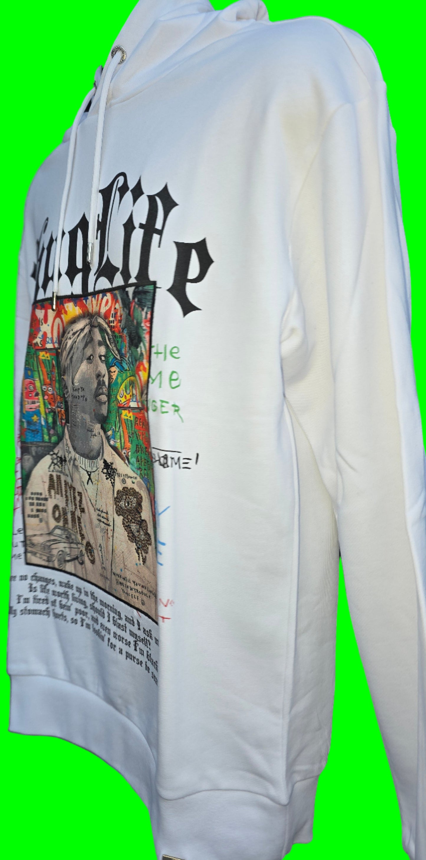 Men's Size Small                        Left POINT TUPAC HOODIE