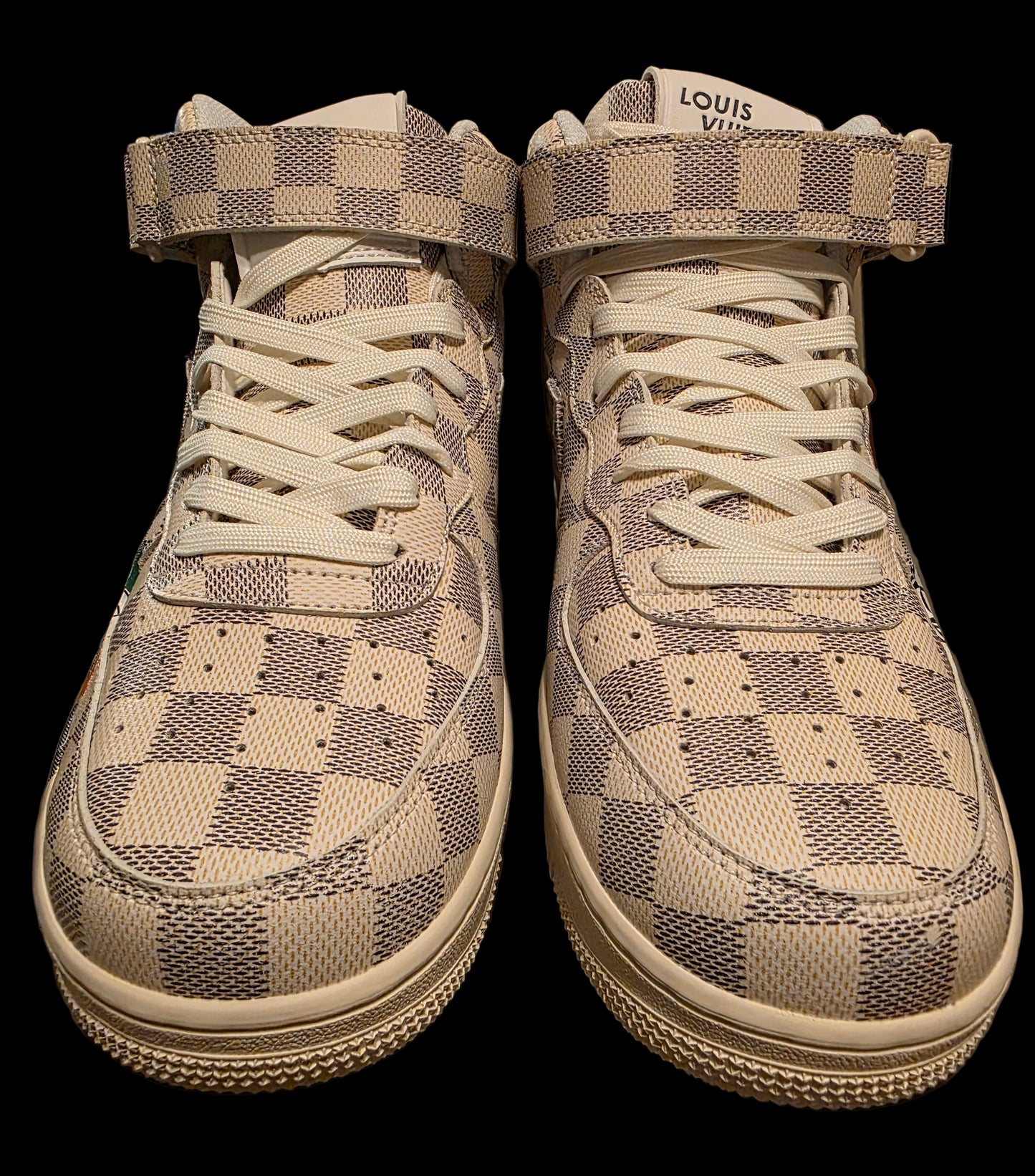 Louis Vuitton x Nike Air Force 1 Mid "Graffiti" sneaker, designed by Virgil Abloh, Men's Size 10