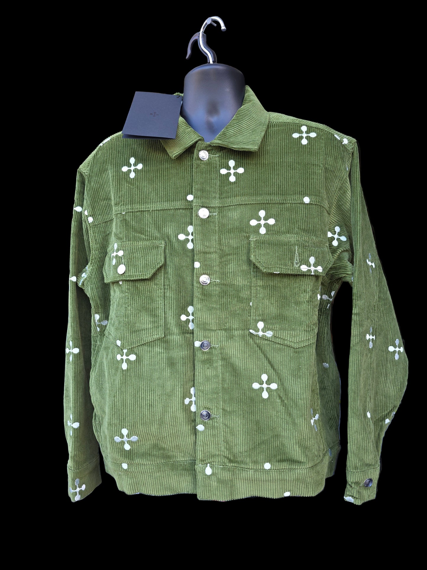 Size Medium                         BLACK SCALE LE-NOX CORDUROY JACKET Colorway WASABI