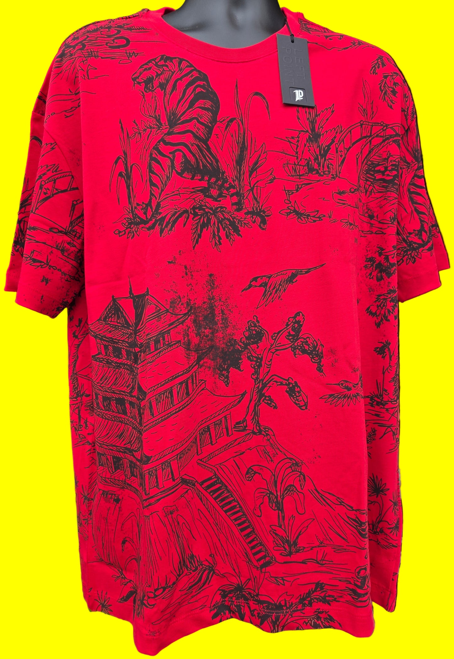 Left Point CH PRINT T-SHIRT Size Mens 2XL